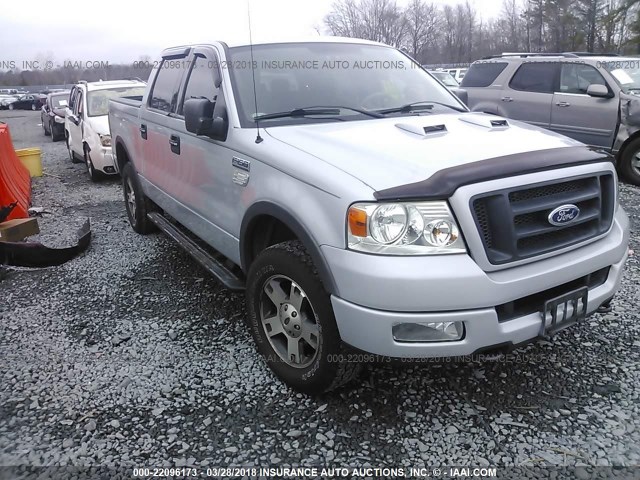 1FTPW14554KB29290 - 2004 FORD F150 SUPERCREW SILVER photo 1
