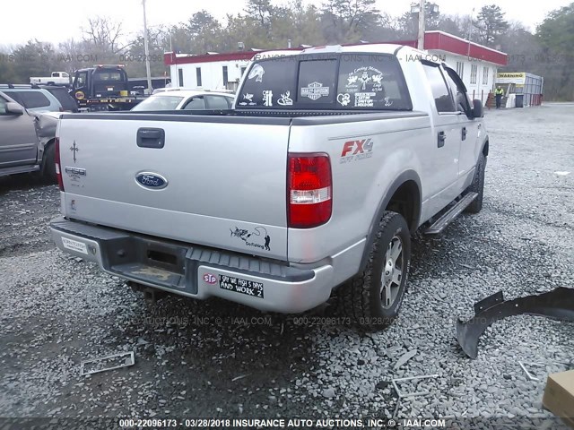1FTPW14554KB29290 - 2004 FORD F150 SUPERCREW SILVER photo 4