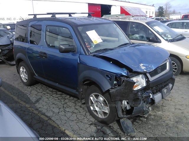 5J6YH17376L015663 - 2006 HONDA ELEMENT LX BLUE photo 1