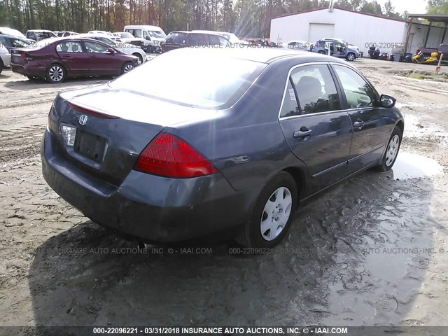 3HGCM56407G710855 - 2007 HONDA ACCORD LX GRAY photo 4