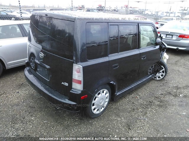 JTLKT334664045191 - 2006 TOYOTA SCION XB შავი ფოტო 4