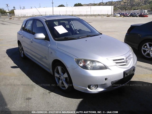 JM1BK143641163930 - 2004 MAZDA 3 HATCHBACK SILVER photo 1