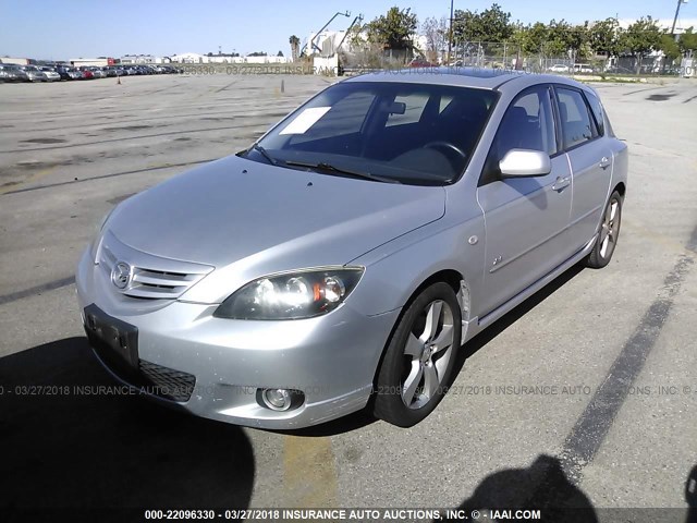 JM1BK143641163930 - 2004 MAZDA 3 HATCHBACK SILVER photo 2