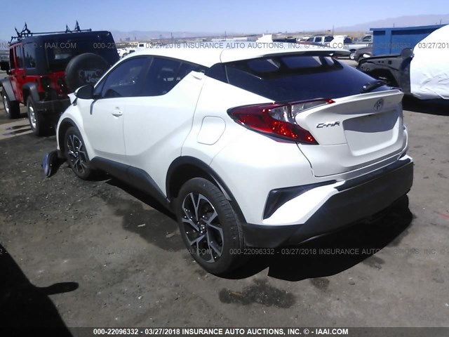 NMTKHMBX4JR015794 - 2018 TOYOTA C-HR XLE/XLE PREMIUM WHITE photo 3