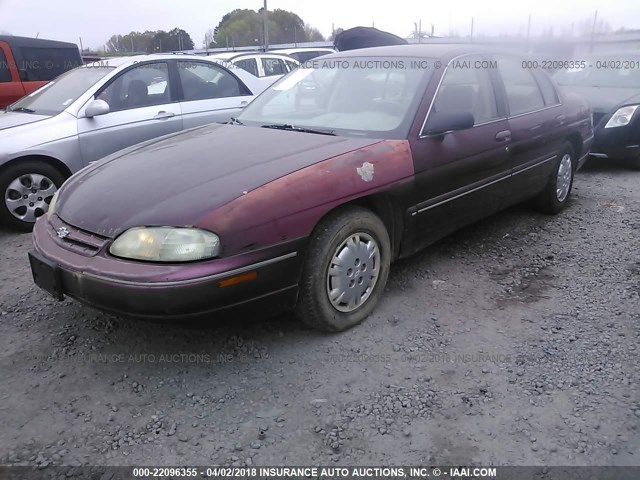 2G1WL52M2V9341601 - 1997 CHEVROLET LUMINA LS MAROON photo 2