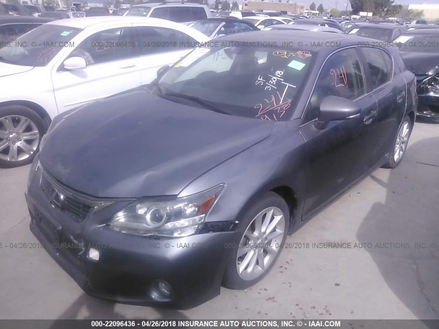 JTHKD5BH6D2142133 - 2013 LEXUS CT 200 GRAY photo 2