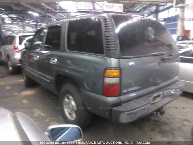 1GNEK13T2YJ181465 - 2000 CHEVROLET TAHOE K1500 GRAY photo 3