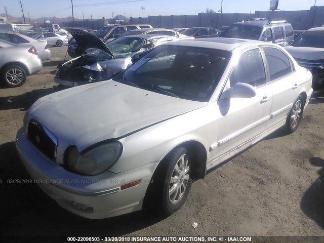 KMHWF35H24A970453 - 2004 HYUNDAI SONATA GLS/LX WHITE photo 2