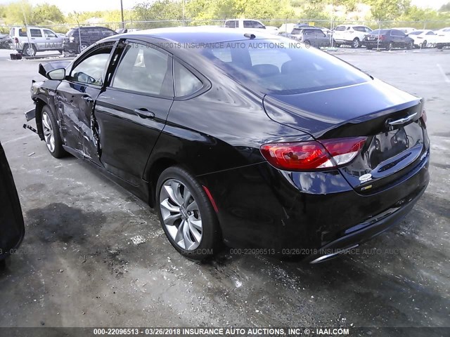 1C3CCCBB0FN659779 - 2015 CHRYSLER 200 S BLACK photo 3