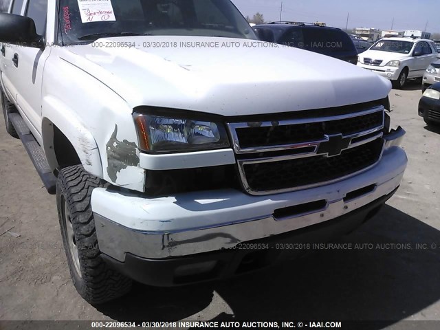 2GCEK13TX61148830 - 2006 CHEVROLET SILVERADO K1500 WHITE photo 6