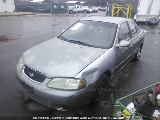 3N1CB51D92L685145 - 2002 NISSAN SENTRA XE/GXE GRAY photo 2