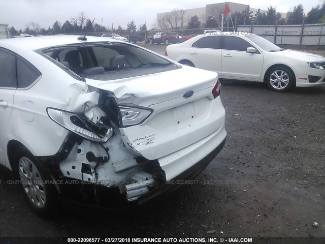 3FA6P0G72ER298184 - 2014 FORD FUSION S WHITE photo 6