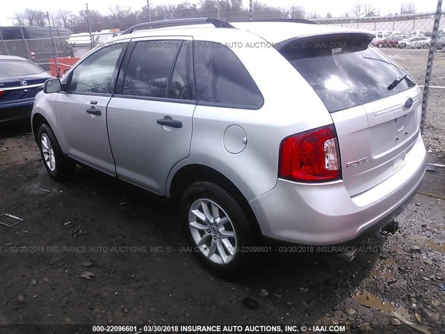 2FMDK3GC5DBA85639 - 2013 FORD EDGE SE SILVER photo 3