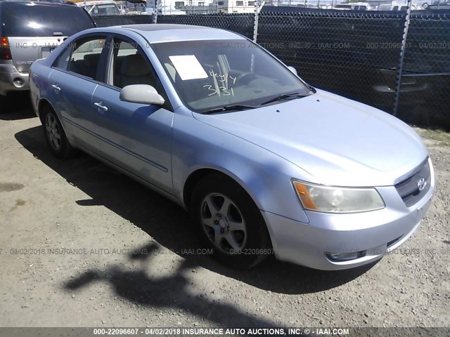 5NPEU46F66H097701 - 2006 HYUNDAI SONATA GLS/LX TEAL photo 1