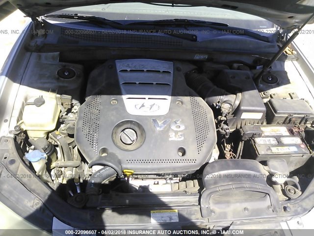 5NPEU46F66H097701 - 2006 HYUNDAI SONATA GLS/LX TEAL photo 10