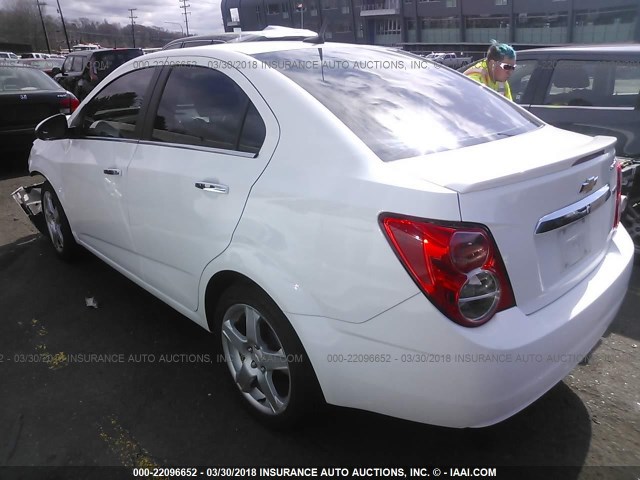 1G1JE5SB1E4212271 - 2014 CHEVROLET SONIC LTZ WHITE photo 3