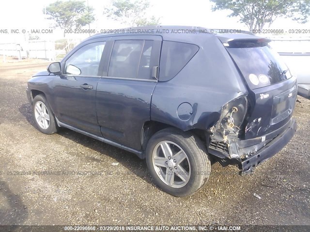 1J8FT47W07D112506 - 2007 JEEP COMPASS BLUE photo 3