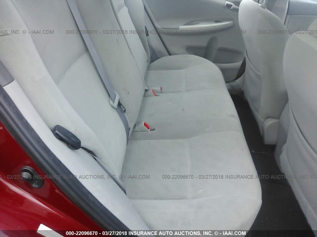 1NXBU4EE3AZ245728 - 2010 TOYOTA COROLLA S/LE/XLE RED photo 8