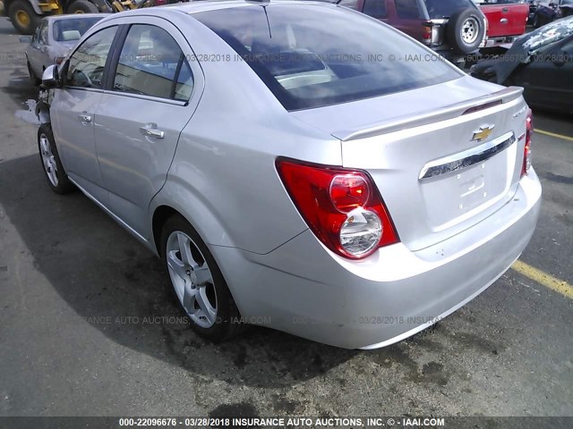 1G1JE5SB3F4200348 - 2015 CHEVROLET SONIC LTZ SILVER photo 3