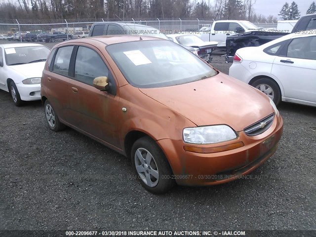KL1TD62615B458428 - 2005 CHEVROLET AVEO LS ORANGE photo 1