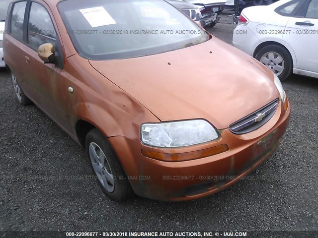 KL1TD62615B458428 - 2005 CHEVROLET AVEO LS ORANGE photo 6