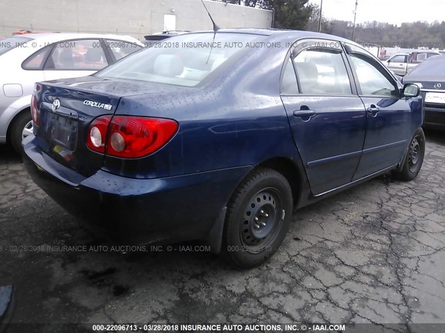 1NXBR30E67Z845106 - 2007 TOYOTA COROLLA CE/LE/S BLUE photo 4