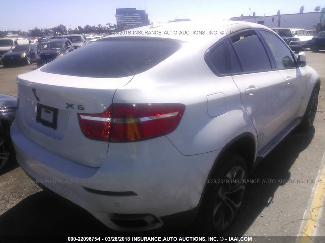 5UXFG8C51BLZ95948 - 2011 BMW X6 XDRIVE50I WHITE photo 4