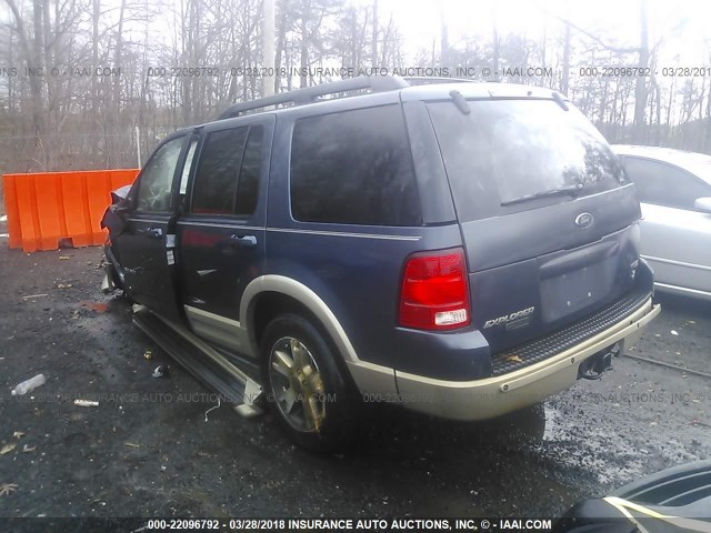 1FMDU74W35UB66540 - 2005 FORD EXPLORER EDDIE BAUER BLUE photo 3