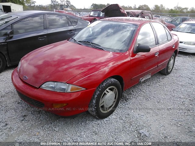 1G1JF5244W7330636 - 1998 CHEVROLET CAVALIER LS RED photo 2