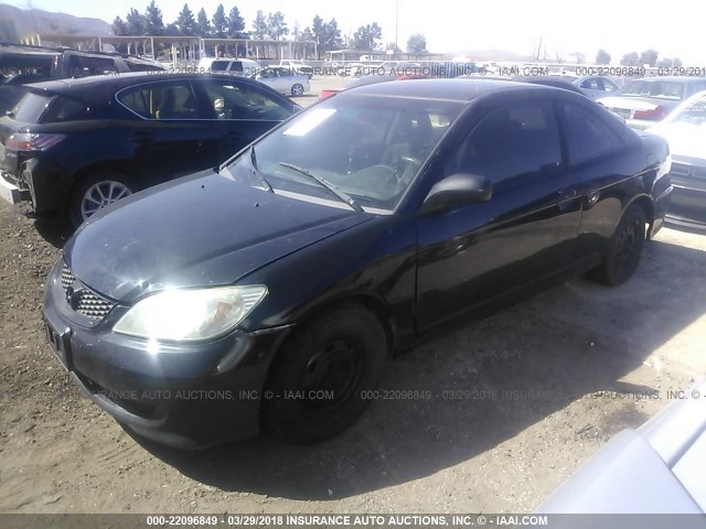 1HGEM21185L032649 - 2005 HONDA CIVIC DX VP BLACK photo 2