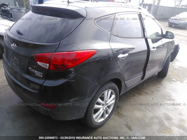 KM8JU3AC7AU041461 - 2010 HYUNDAI TUCSON GLS/LIMITED BLACK photo 4