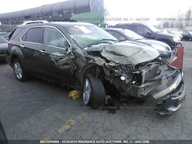 2GNFLHEK3F6180575 - 2015 CHEVROLET EQUINOX LTZ GREEN photo 1