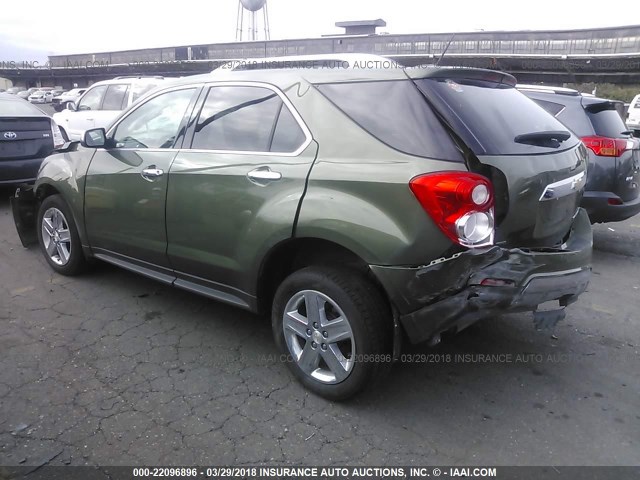 2GNFLHEK3F6180575 - 2015 CHEVROLET EQUINOX LTZ GREEN photo 3