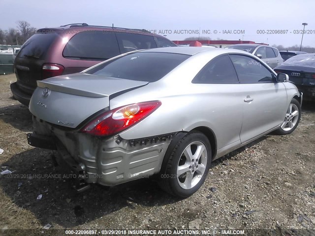 4T1CA30P24U004747 - 2004 TOYOTA CAMRY SOLARA SE/SLE ვერცხლისფერი ფოტო 4