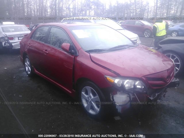 2T1BU4EE5BC684755 - 2011 TOYOTA COROLLA S/LE RED photo 1