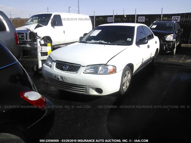 3N1CB51D03L775107 - 2003 NISSAN SENTRA XE/GXE WHITE photo 2