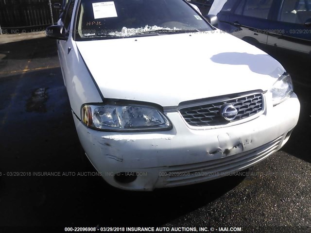 3N1CB51D03L775107 - 2003 NISSAN SENTRA XE/GXE WHITE photo 6