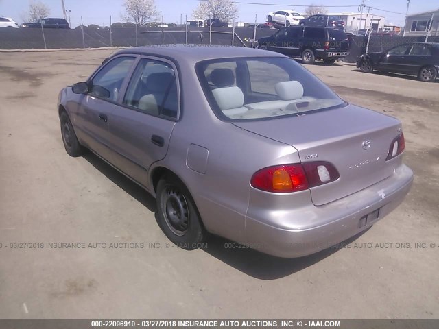 1NXBR12E7YZ369273 - 2000 TOYOTA COROLLA VE/CE/LE 金色 照片 3