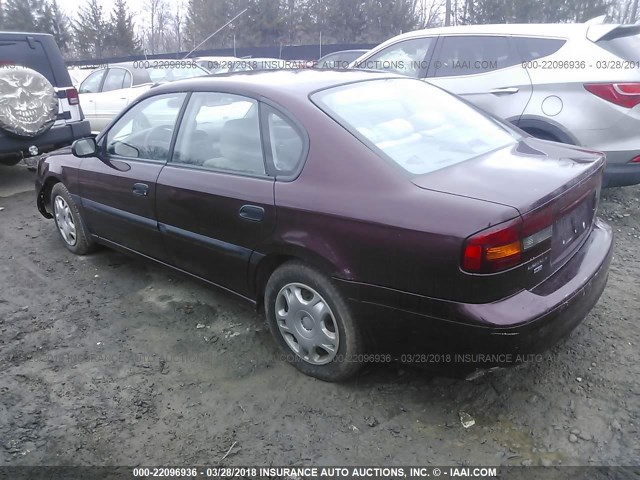 4S3BE6354Y7211693 - 2000 SUBARU LEGACY L MAROON photo 3