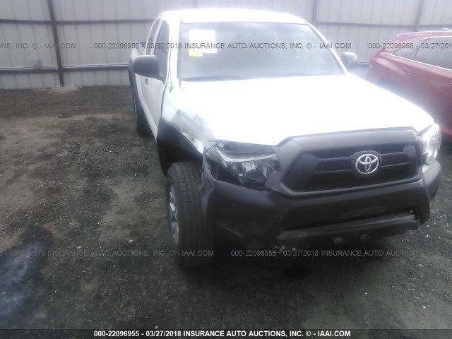 5TFUX4EN5FX034749 - 2015 TOYOTA TACOMA ACCESS CAB WHITE photo 6