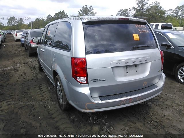 2C4RDGBG4CR136379 - 2012 DODGE GRAND CARAVAN SE SILVER photo 3