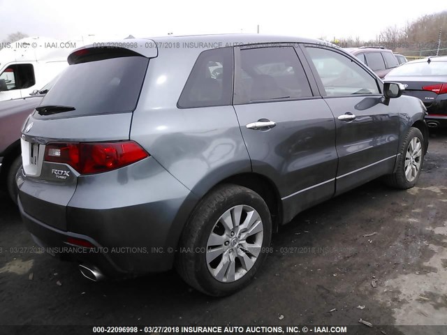 5J8TB2H55BA005759 - 2011 ACURA RDX TECHNOLOGY GRAY photo 4