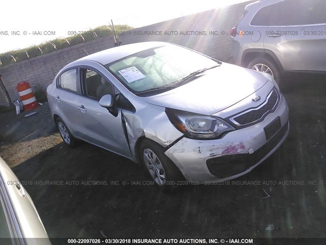 KNADN4A34D6272800 - 2013 KIA RIO EX/SX SILVER photo 1