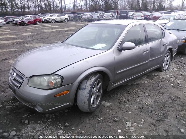 JN1DA31D82T202672 - 2002 NISSAN MAXIMA GLE/GXE/SE GRAY photo 2