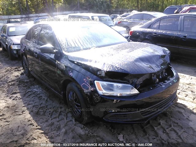 3VW2K7AJ7EM394262 - 2014 VOLKSWAGEN JETTA S BLACK photo 1
