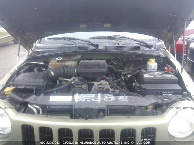 1J4GL48K33W558469 - 2003 JEEP LIBERTY SPORT/FREEDOM მწვანე ფოტო 10