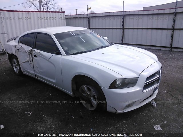 2B3CL3CG8BH544227 - 2011 DODGE CHARGER WHITE photo 1
