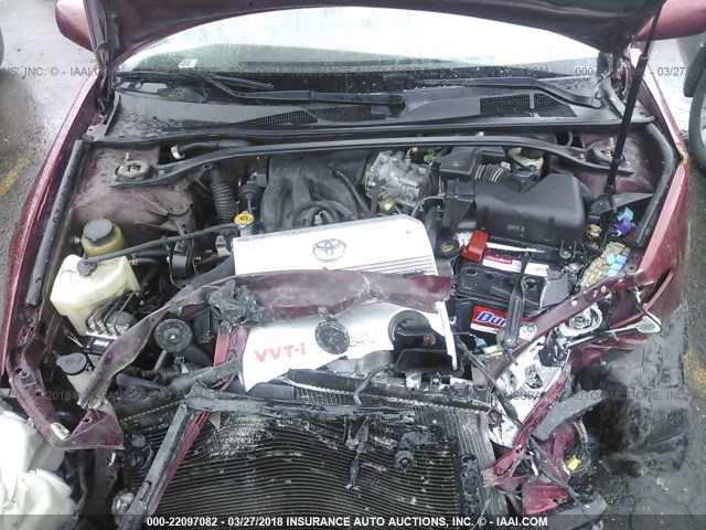 4T1BF32K25U095647 - 2005 TOYOTA CAMRY LE/XLE/SE ბურგუნდია ფოტო 10