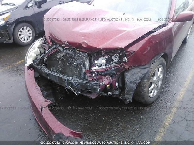 4T1BF32K25U095647 - 2005 TOYOTA CAMRY LE/XLE/SE BURGUNDY photo 6