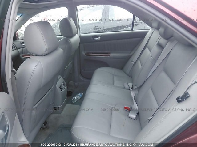 4T1BF32K25U095647 - 2005 TOYOTA CAMRY LE/XLE/SE ბურგუნდია ფოტო 8